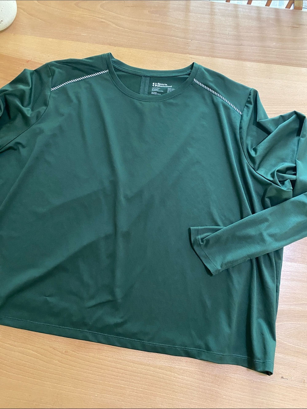 Sports Illustrated Women's long Sleeve workout top Forest Green